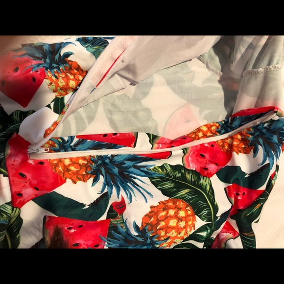 NEW! Shein Tropical and Fruit Floral One Piece swimsuit - Picture 4 of 5